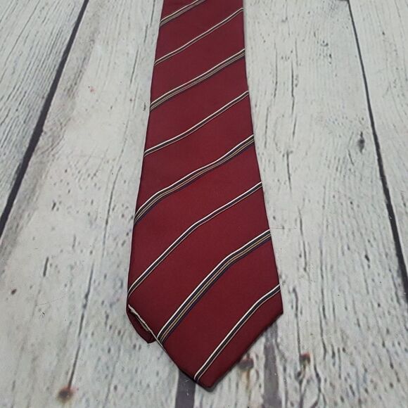 Vintage Christian Dior Red Striped Tie - Picture 1 of 8
